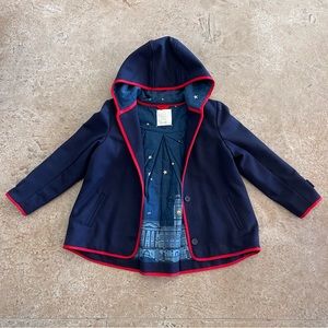 Mini Boden Roald Dahl wool swing coat sz 9-10